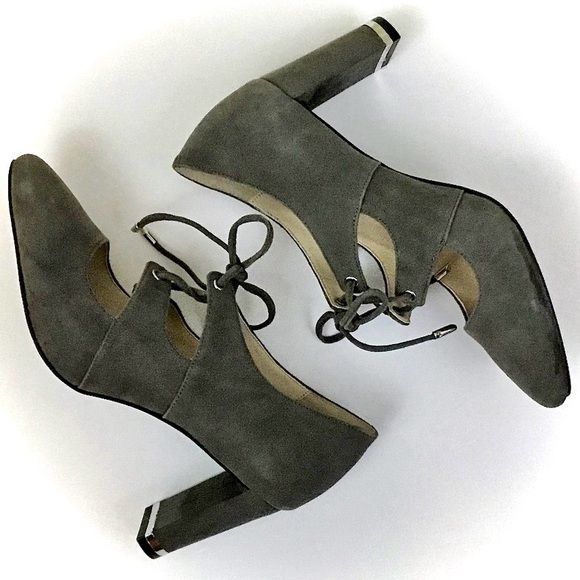 NWOB Alfani Prima "Binddi" Grey Leather Suede Pumps - Picture 8 of 10